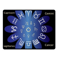 Astrology Birth Signs Chart Double Sided Fleece Blanket (small)  by Amaryn4rt