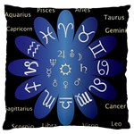 Astrology Birth Signs Chart Large Flano Cushion Case (One Side) Front