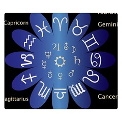 Astrology Birth Signs Chart Double Sided Flano Blanket (small)  by Amaryn4rt