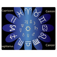 Astrology Birth Signs Chart Double Sided Flano Blanket (medium)  by Amaryn4rt