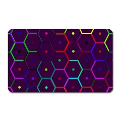 Color Bee Hive Pattern Magnet (rectangular)