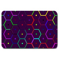 Color Bee Hive Pattern Large Doormat  by Amaryn4rt