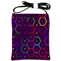 Color Bee Hive Pattern Shoulder Sling Bags by Amaryn4rt