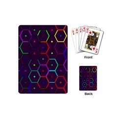 Color Bee Hive Pattern Playing Cards (mini)  by Amaryn4rt