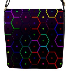 Color Bee Hive Pattern Flap Messenger Bag (s) by Amaryn4rt