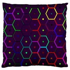 Color Bee Hive Pattern Standard Flano Cushion Case (one Side) by Amaryn4rt