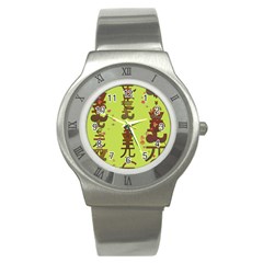 Set Of Monetary Symbols Stainless Steel Watch by Amaryn4rt