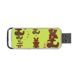 Set Of Monetary Symbols Portable Usb Flash (two Sides) by Amaryn4rt