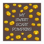 Scary Sweet Funny Cute Pumpkins Hallowen Ecard Medium Glasses Cloth (2-Side) Back