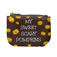 Scary Sweet Funny Cute Pumpkins Hallowen Ecard Mini Coin Purses by Amaryn4rt