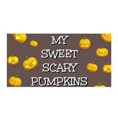 Scary Sweet Funny Cute Pumpkins Hallowen Ecard Satin Wrap by Amaryn4rt