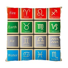 Set Of The Twelve Signs Of The Zodiac Astrology Birth Symbols Standard Cushion Case (one Side) by Amaryn4rt