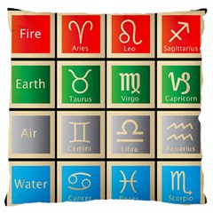 Set Of The Twelve Signs Of The Zodiac Astrology Birth Symbols Standard Flano Cushion Case (two Sides) by Amaryn4rt