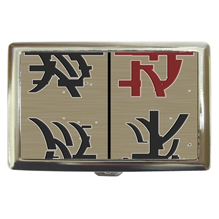 Xia Script On Gray Background Cigarette Money Cases