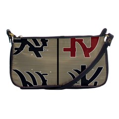 Xia Script On Gray Background Shoulder Clutch Bags by Amaryn4rt