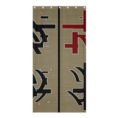 Xia Script On Gray Background Shower Curtain 36  X 72  (stall)  by Amaryn4rt