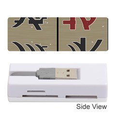 Xia Script On Gray Background Memory Card Reader (stick)  by Amaryn4rt