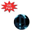 A Completely Seamless Background Design Circuitry 1  Mini Magnets (100 pack)  Front