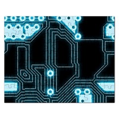 A Completely Seamless Background Design Circuitry Rectangular Jigsaw Puzzl by Amaryn4rt