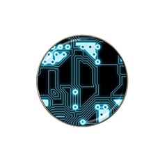 A Completely Seamless Background Design Circuitry Hat Clip Ball Marker by Amaryn4rt