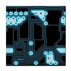 A Completely Seamless Background Design Circuitry Face Towel by Amaryn4rt