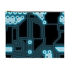 A Completely Seamless Background Design Circuitry Cosmetic Bag (xl) by Amaryn4rt