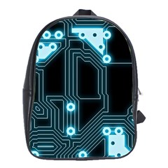 A Completely Seamless Background Design Circuitry School Bags(large)  by Amaryn4rt