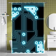 A Completely Seamless Background Design Circuitry Shower Curtain 48  X 72  (small) 