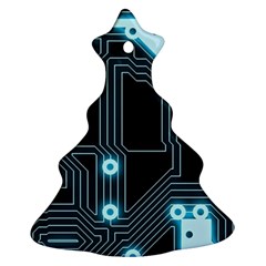 A Completely Seamless Background Design Circuitry Ornament (christmas Tree) 