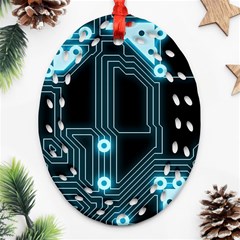 A Completely Seamless Background Design Circuitry Ornament (oval Filigree)