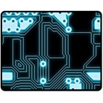 A Completely Seamless Background Design Circuitry Double Sided Fleece Blanket (Medium)  58.8 x47.4  Blanket Back