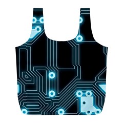 A Completely Seamless Background Design Circuitry Full Print Recycle Bags (l)  by Amaryn4rt