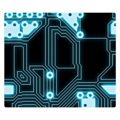 A Completely Seamless Background Design Circuitry Double Sided Flano Blanket (small)  by Amaryn4rt