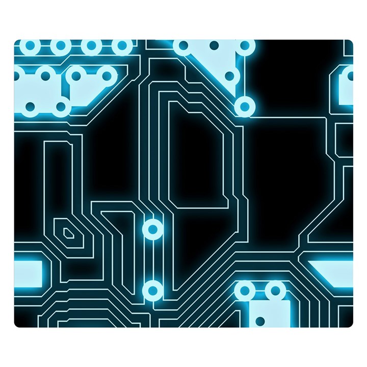 A Completely Seamless Background Design Circuitry Double Sided Flano Blanket (Small) 