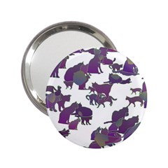 Many Cats Silhouettes Texture 2.25  Handbag Mirrors