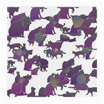 Many Cats Silhouettes Texture Medium Glasses Cloth (2-Side) Front