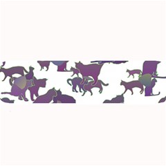 Many Cats Silhouettes Texture Large Bar Mats