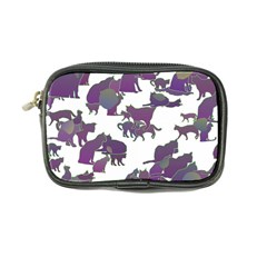 Many Cats Silhouettes Texture Coin Purse