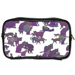 Many Cats Silhouettes Texture Toiletries Bags