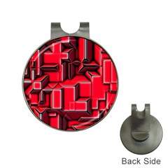 Background With Red Texture Blocks Hat Clips With Golf Markers by Amaryn4rt