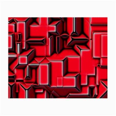 Background With Red Texture Blocks Small Glasses Cloth by Amaryn4rt