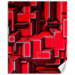 Background With Red Texture Blocks Canvas 16  X 20   by Amaryn4rt