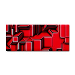 Background With Red Texture Blocks Cosmetic Storage Cases by Amaryn4rt