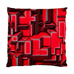 Background With Red Texture Blocks Standard Cushion Case (two Sides)