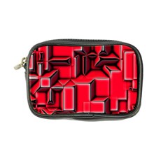 Background With Red Texture Blocks Coin Purse