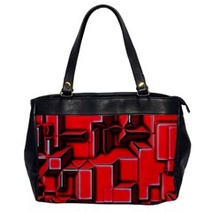 Background With Red Texture Blocks Office Handbags by Amaryn4rt