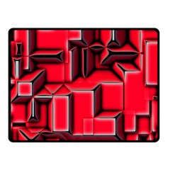 Background With Red Texture Blocks Fleece Blanket (small) by Amaryn4rt