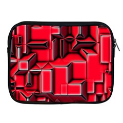 Background With Red Texture Blocks Apple Ipad 2/3/4 Zipper Cases by Amaryn4rt