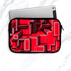 Background With Red Texture Blocks Apple Ipad Mini Zipper Cases by Amaryn4rt