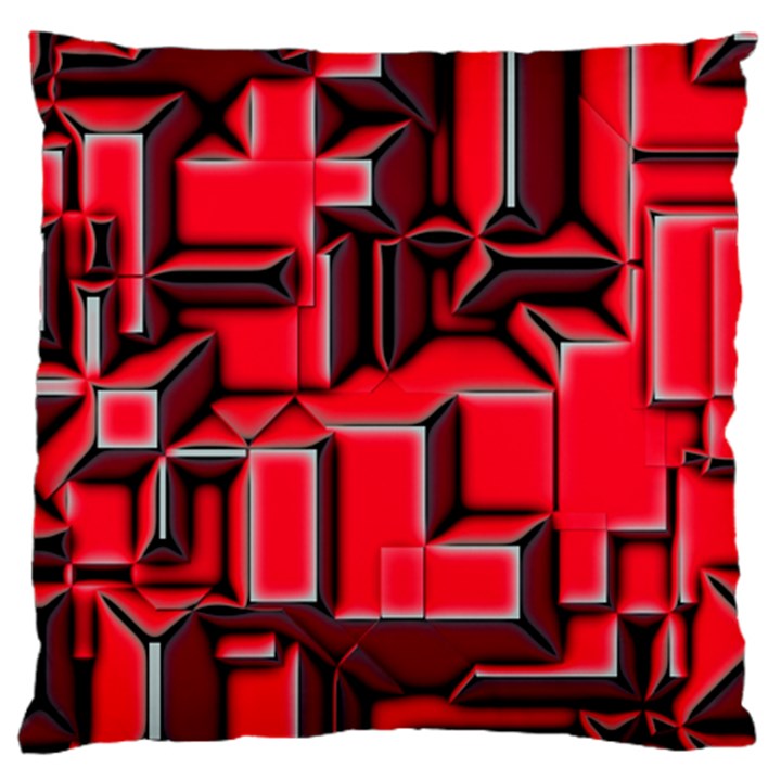 Background With Red Texture Blocks Standard Flano Cushion Case (Two Sides)